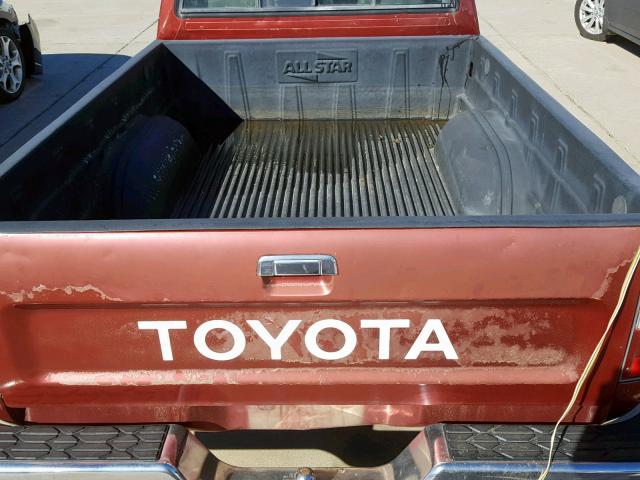 JT4RN81P1L5051808 - 1990 TOYOTA PICKUP 1/2 BURGUNDY photo 6