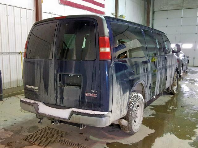 1GJHG35U571176728 - 2007 GMC SAVANA G35 BLUE photo 4