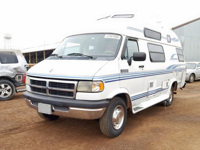 2B6KB31Z0TK103282 - 1996 DODGE RAM VAN B3 WHITE photo 2