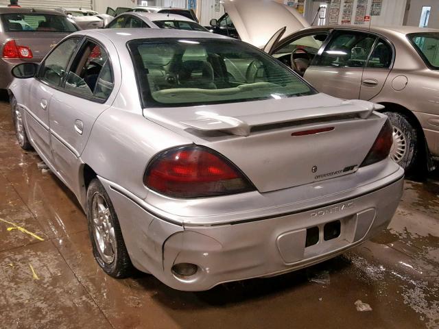 1G2NW52E34M694180 - 2004 PONTIAC GRAND AM G SILVER photo 3