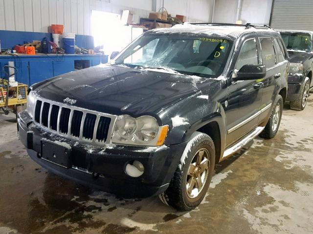 1J8HR58285C617124 - 2005 JEEP GRAND CHER BLACK photo 2