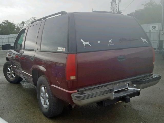 1GKEK13K9SJ753627 - 1995 GMC YUKON BURGUNDY photo 3