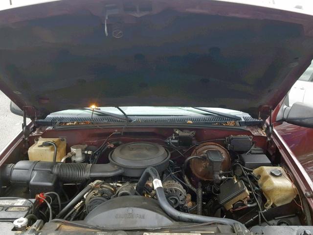 1GKEK13K9SJ753627 - 1995 GMC YUKON BURGUNDY photo 7