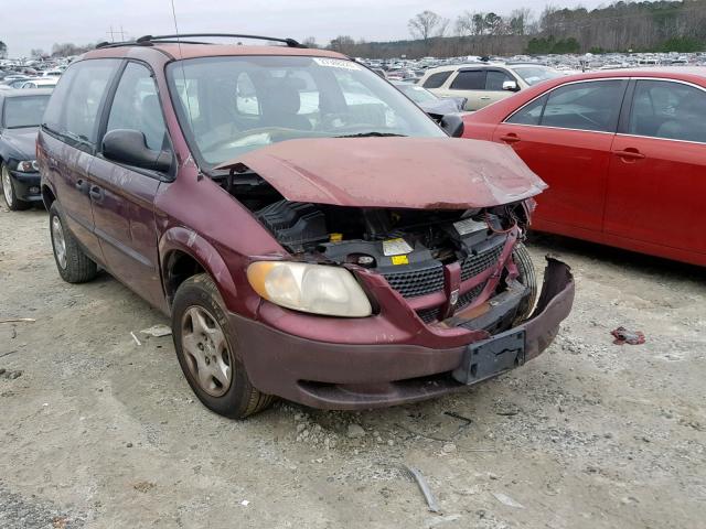 1D8GP25B53B167769 - 2003 DODGE CARAVAN SE BURGUNDY photo 1