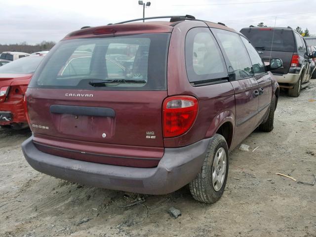 1D8GP25B53B167769 - 2003 DODGE CARAVAN SE BURGUNDY photo 4