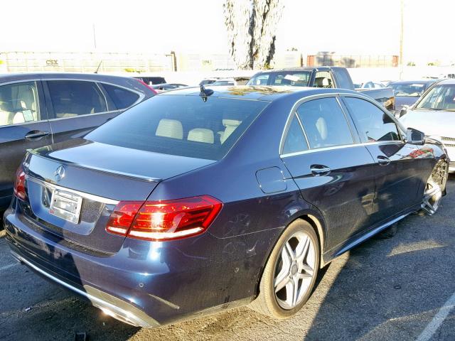 WDDHF5KB9EB072815 - 2014 MERCEDES-BENZ E 350 BLUE photo 4