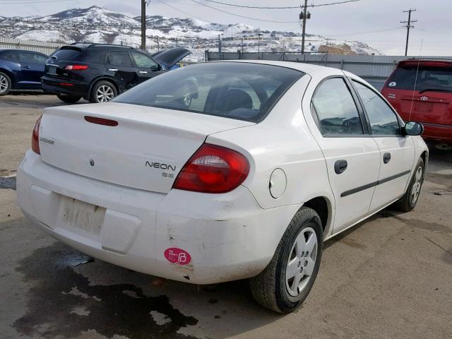 1B3ES26C53D245386 - 2003 DODGE NEON SE WHITE photo 4