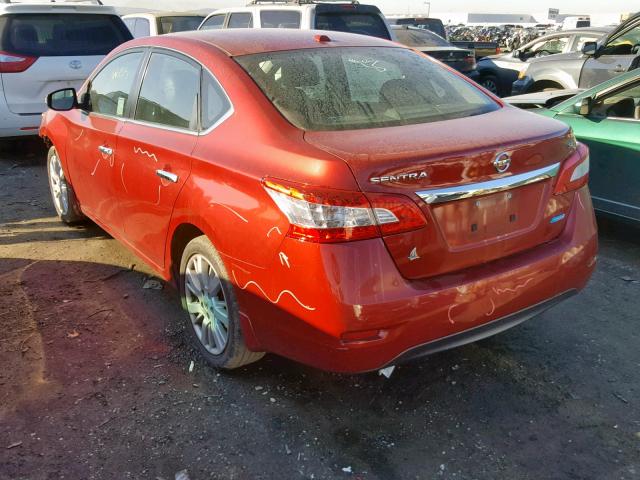 3N1AB7AP2EY329866 - 2014 NISSAN SENTRA S RED photo 3