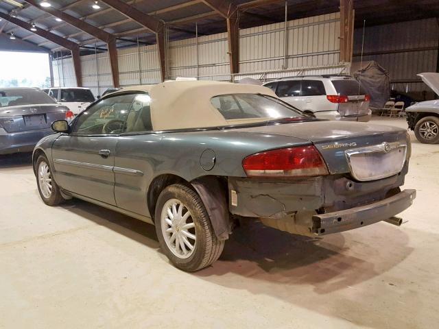 1C3EL55R32N301762 - 2002 CHRYSLER SEBRING LX GREEN photo 3