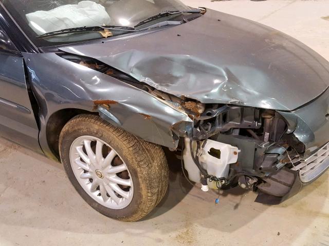 1C3EL55R32N301762 - 2002 CHRYSLER SEBRING LX GREEN photo 9