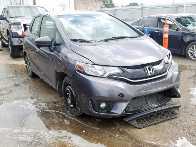 3HGGK5G89FM780475 - 2015 HONDA FIT EX GRAY photo 1