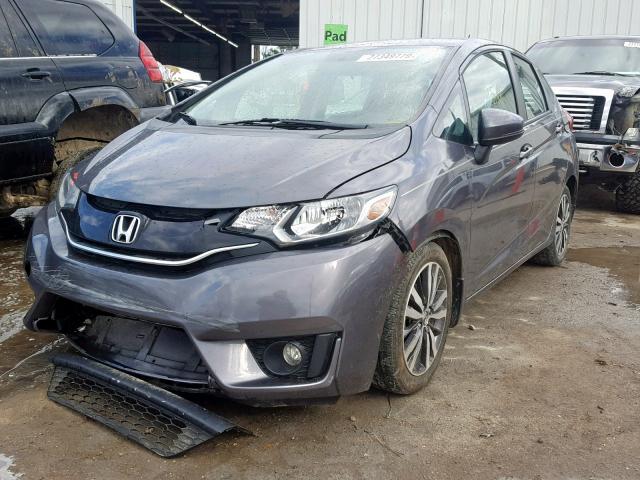 3HGGK5G89FM780475 - 2015 HONDA FIT EX GRAY photo 2