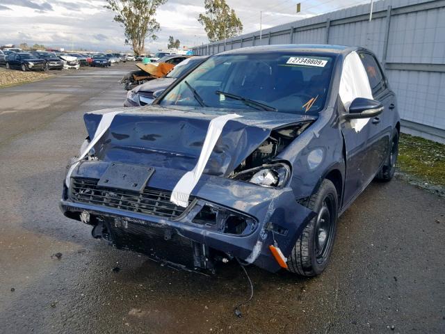 WVWDB7AJXEW011197 - 2014 VOLKSWAGEN GOLF BLUE photo 2