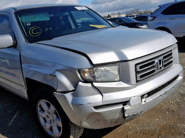 2HJYK16556H550333 - 2006 HONDA RIDGELINE SILVER photo 9