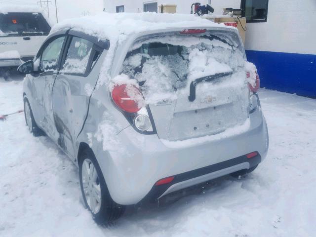 KL8CC6S91DC568662 - 2013 CHEVROLET SPARK 1LT SILVER photo 3