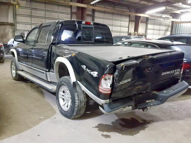 1D7HG48N04S534461 - 2004 DODGE DAKOTA QUA BLACK photo 3