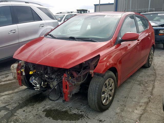 KMHCT5AEXFU225373 - 2015 HYUNDAI ACCENT GS RED photo 2