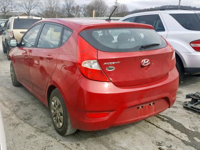 KMHCT5AEXFU225373 - 2015 HYUNDAI ACCENT GS RED photo 3