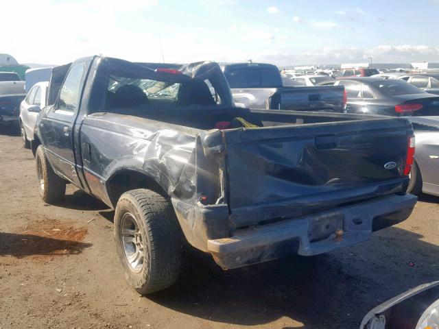 1FTYR10U13PA63749 - 2003 FORD RANGER BLACK photo 3