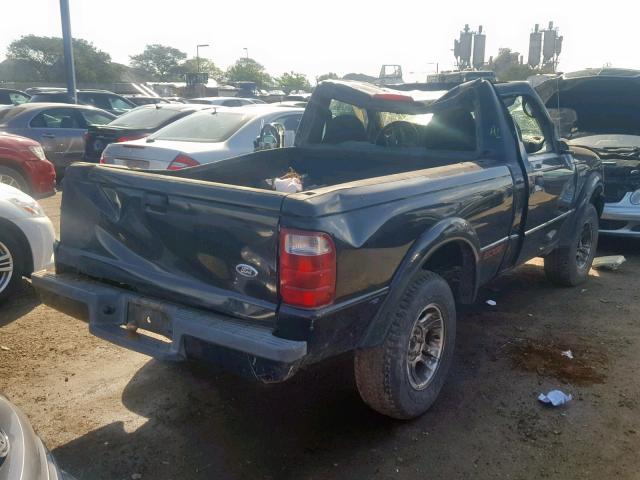 1FTYR10U13PA63749 - 2003 FORD RANGER BLACK photo 4