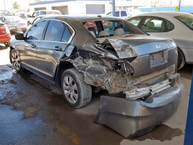 1HGCP26888A096551 - 2008 HONDA ACCORD EXL GRAY photo 3