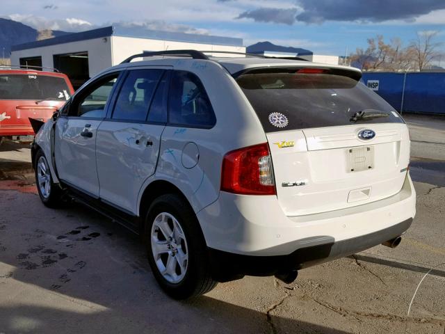 2FMDK3G90DBC92380 - 2013 FORD EDGE SE WHITE photo 3