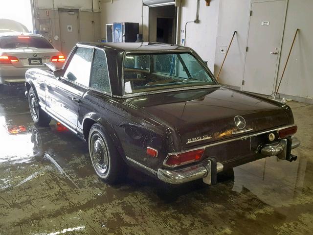 11304412001840 - 1968 MERCEDES-BENZ 280SL BROWN photo 3