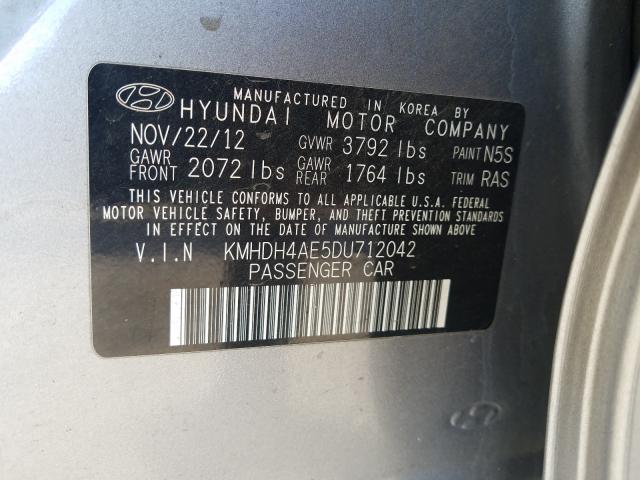 KMHDH4AE5DU712042 - 2013 HYUNDAI ELANTRA GLS  photo 10