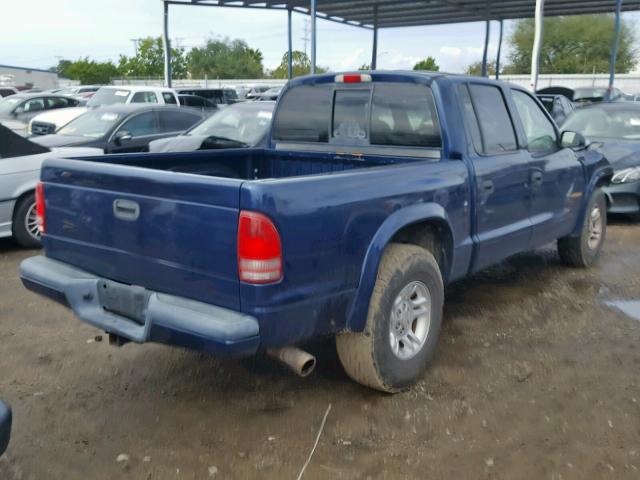 1B7HL38N62S589719 - 2002 DODGE DAKOTA QUA BLUE photo 2