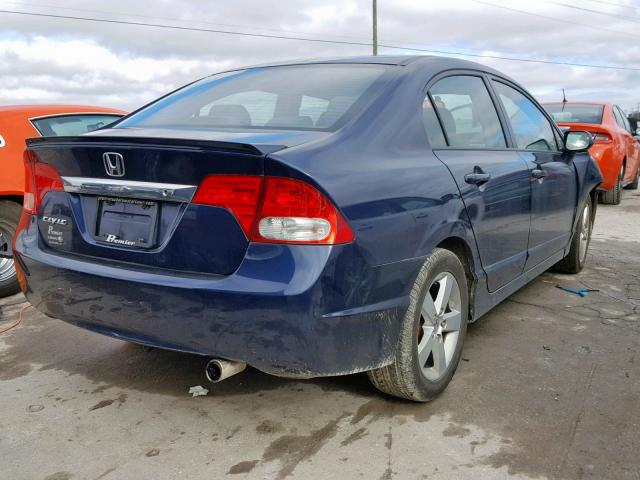 19XFA16619E010890 - 2009 HONDA CIVIC BLUE photo 4