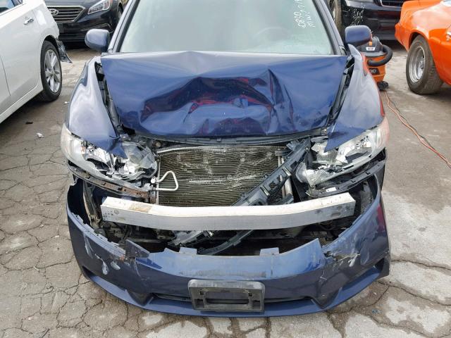 19XFA16619E010890 - 2009 HONDA CIVIC BLUE photo 7