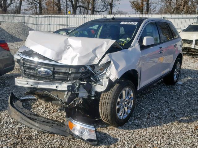 2FMDK4JC0BBA53435 - 2011 FORD EDGE SEL WHITE photo 2