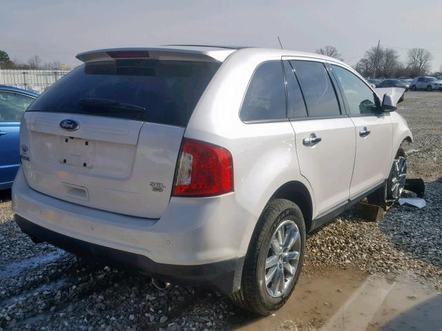 2FMDK4JC0BBA53435 - 2011 FORD EDGE SEL WHITE photo 4