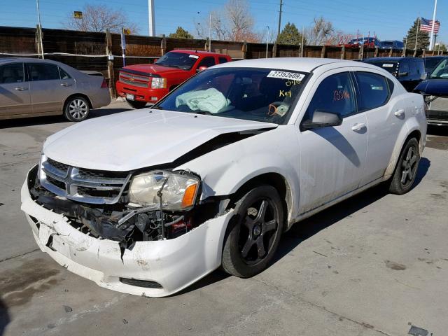 1B3BD4FB5BN564361 - 2011 DODGE AVENGER EX WHITE photo 2