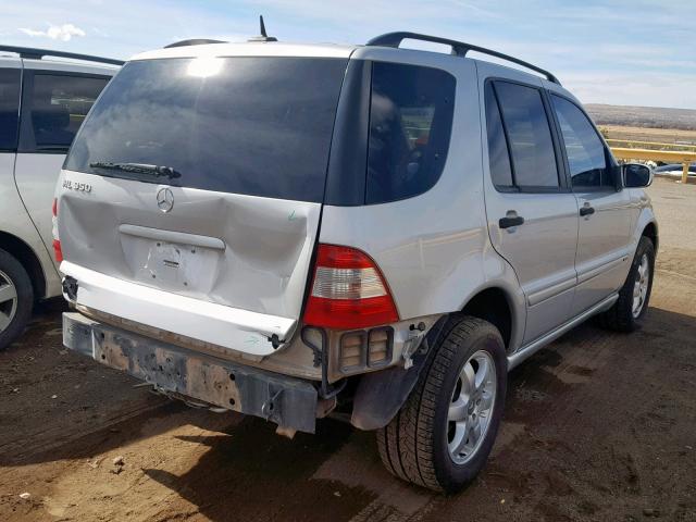 4JGAB57E13A408627 - 2003 MERCEDES-BENZ ML 350 SILVER photo 4