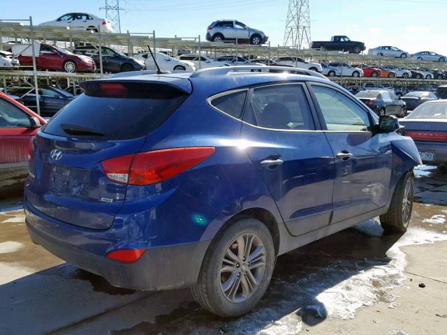 KM8JUCAG3FU022822 - 2015 HYUNDAI TUCSON LIM BLUE photo 4