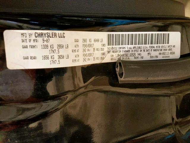 1J8HG48K58C132525 - 2008 JEEP COMMANDER BLACK photo 10