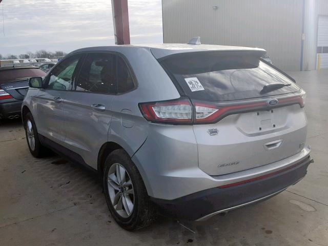 2FMTK3J9XFBB17058 - 2015 FORD EDGE SEL SILVER photo 3