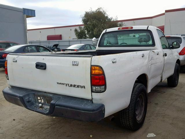 5TBJN32163S343208 - 2003 TOYOTA TUNDRA WHITE photo 4