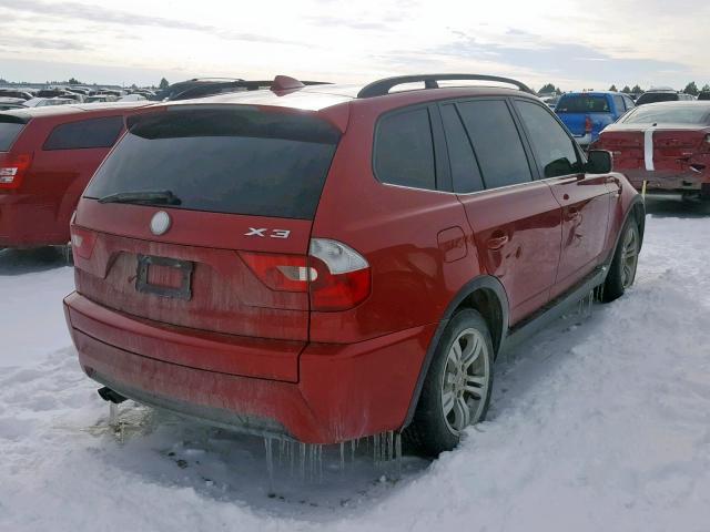 WBXPA934X6WG89765 - 2006 BMW X3 3.0I RED photo 4