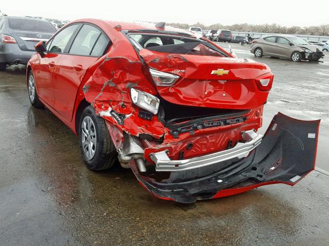 1G1BJ5SM9K7102838 - 2019 CHEVROLET CRUZE RED photo 3