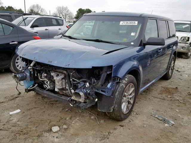 2FMGK5B81JBA09536 - 2018 FORD FLEX SE BLUE photo 2