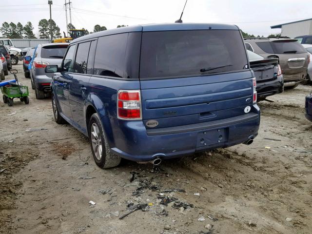 2FMGK5B81JBA09536 - 2018 FORD FLEX SE BLUE photo 3