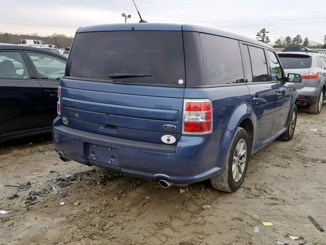 2FMGK5B81JBA09536 - 2018 FORD FLEX SE BLUE photo 4