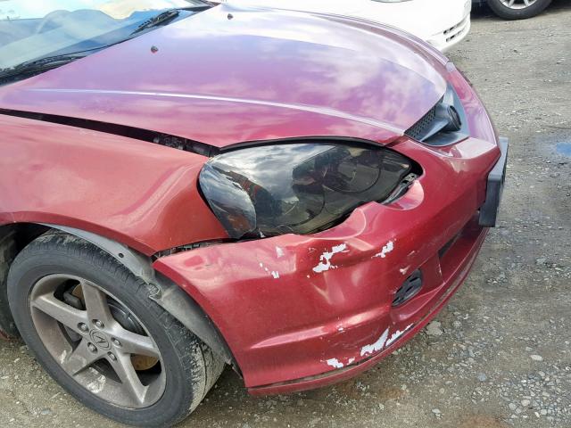 JH4DC53073C006798 - 2003 ACURA RSX TYPE-S RED photo 9