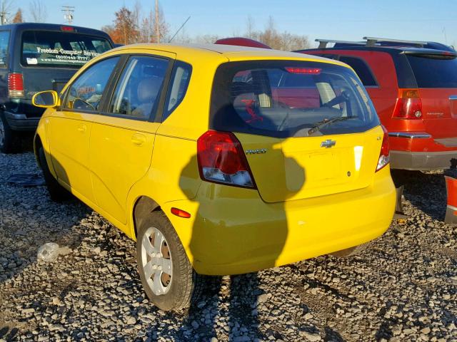 KL1TD66637B748375 - 2007 CHEVROLET AVEO BASE Сары фото 3