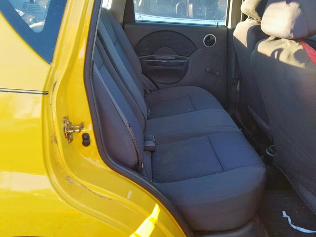 KL1TD66637B748375 - 2007 CHEVROLET AVEO BASE Сары фото 6
