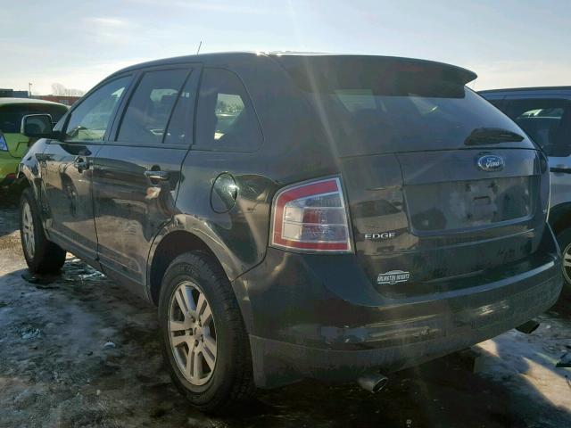 2FMDK38C77BB62076 - 2007 FORD EDGE SEL BLACK photo 3