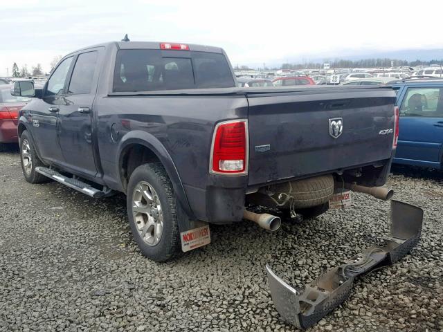 1C6RR7VM9ES434356 - 2014 RAM 1500 LARAM GRAY photo 3