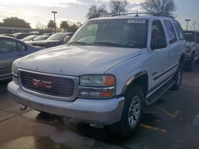 1GKEK13Z63R285307 - 2003 GMC YUKON WHITE photo 2